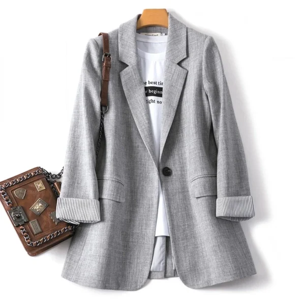 Women Long Sleeve Spring Casual Blazer - Image 2
