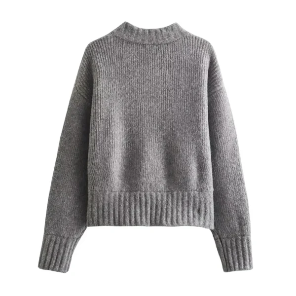 Sweaters Women Knitted Cardigan Autumn Winter Zipper - Image 3