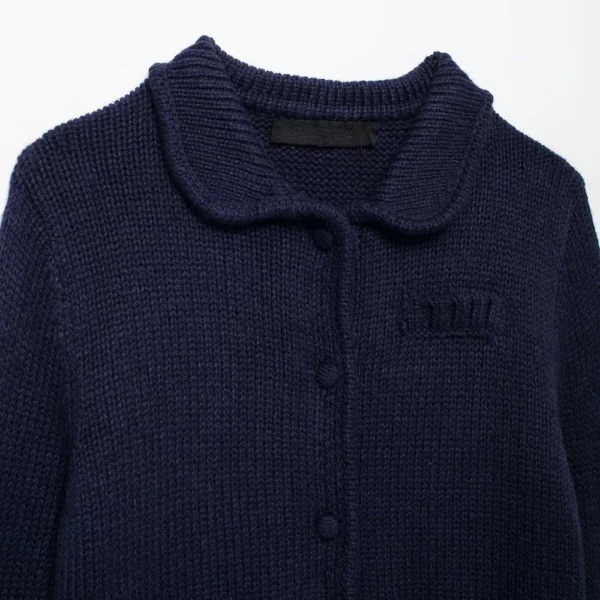 Cardigan Women Knitted Sweater Loose Turn-Down Collar Coat Long Sleeve Warm Pockets - Image 3
