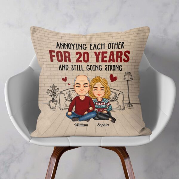 Annoying Each Other For Many Years – Personalized Pillow –  Anniversary Gift For Couples, Husband Wife - Image 3