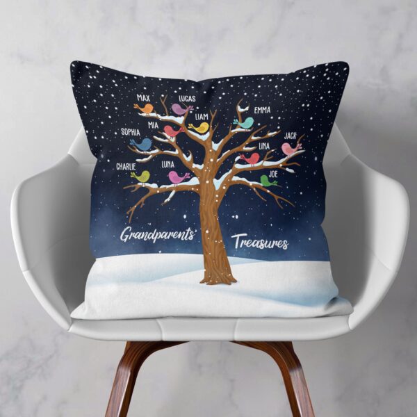 Grandparents’ Treasure – Personalized Pillow – Birthday, Loving Gift For Grandma, Grandpa, Mom, Dad - Image 2