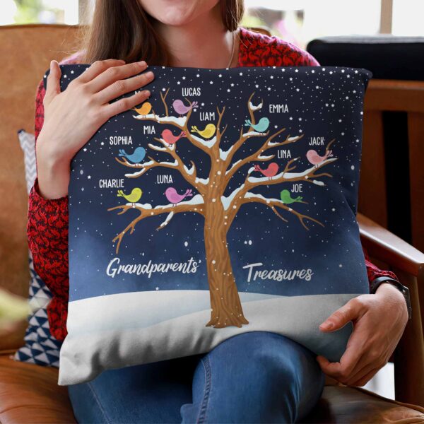 Grandparents’ Treasure – Personalized Pillow – Birthday, Loving Gift For Grandma, Grandpa, Mom, Dad - Image 3