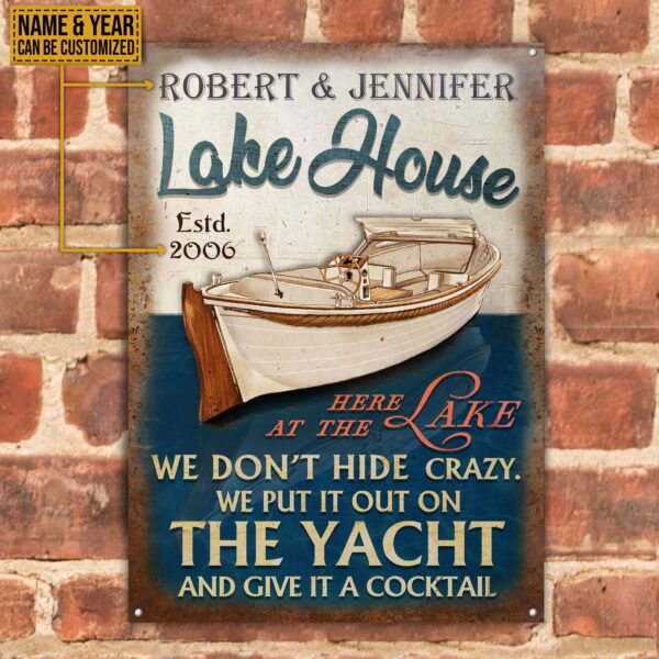 Personalized Yacht Lake House Crazy Customized Classic Metal Signs - Image 2